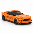 Track Titan 348-piece orange brick sports car, three-quarter front-right view