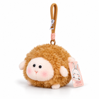 Cute Lying Sheep Plush Keychain Lamb Bag Pendant Charm - Brown