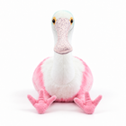 30CM realistic heron plush toy, front view with spotted beak and pink feet