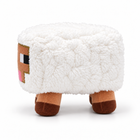 Side profile of 16cm white sheep plush toy with brown legs - Toylvia