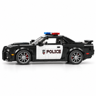 Reobrix police interceptor muscle car building set, side view with POLICE door lettering