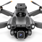 Macro close-up of the CS25 obstacle-avoidance sensor, front camera and twin lights