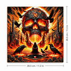 Raven Skull wooden jigsaw puzzle size: 28.5 x 28.5 cm (11.2 x 11.2 in) when assembled