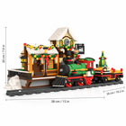 1362PCS Christmas train and railway station set with 38 cm length, 26 cm depth and 20 cm height dimensions - Toylvia