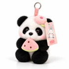 15CM Bamboo Panda Plush Toy Keychain Cute Animal Bag Charm - Watermelon Style