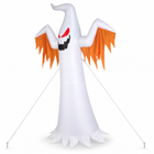 12FT Giant Halloween Inflatable Scary Ghost Flame Red Eyes Decor viewed three-quarter left on white