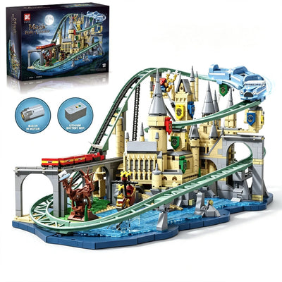 2694PCS Magic Castle Motorized Roller Coaster Building Blocks Set