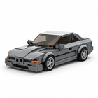 337-piece Urban Shadow gray sports car building set on white background - Toylvia