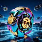 EDC Rotating Shell Spinning Top Metal Fidget Stress Toy - Colored Gold