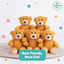 Five brown teddy bears on a white background with 'Toylivia Toys' branding.