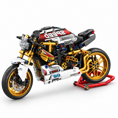 Retro Cafe Racer Motorbike Building Blocks Set - 795pcs Motorcycle Model