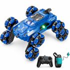 8-wheel-gesture-controlled-rc-stunt-car-all-terrain-climber: left-facing three-quarter studio hero with matching controller.