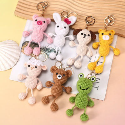 Knitted Ornament Doll Keychain Little Bear Pendant Gift