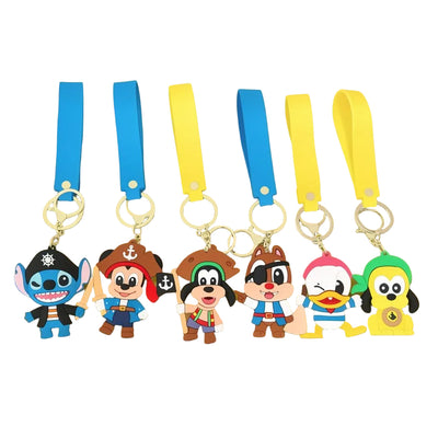Pirate Cartoon PVC Keychain - Cute Character Bag & Car Charm