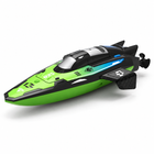 Green Mini RC Boat left three-quarter studio image