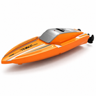 Orange Mini RC Boat left three-quarter studio image