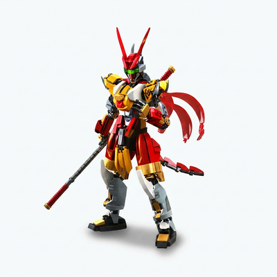 755PCS Cyber Wukong Warrior Mecha Building Blocks - Golden Staff Robot Model | Toylvia™
