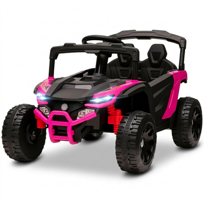 12V Kids Ride-On Pink UTV | Battery Powered Electric Truck | ToyIvia