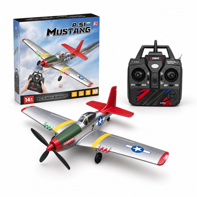 P51 Mustang RC Fighter - 4CH 2.4G Remote Control Airplane (BM26)