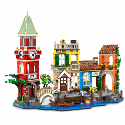 Venice Main Street Building Set | 2155PCS City House with Lights | ToyIvia