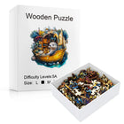 Otter Reading in Boat Wooden Puzzle Animal Pieces Marine Decor