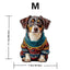 Medium size dog wooden puzzle in colorful sweater, 11.1in by 7.3in – Toylvia