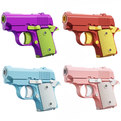 Toylvia Mini 1911 Fidget Toy Gun in Purple, Red, Blue, and Pink – ABS Stress Relief Toy