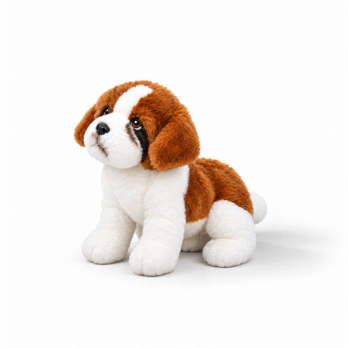 23cm Saint Bernard plush front three-quarter view