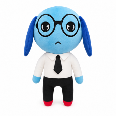 Animal Hospital Secretary Plush Toy – Blue Office Character Stuffed Doll