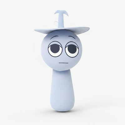 Clukr Sprunki Plush Toy - Silver Stuffed Animal 20cm