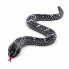 50CM Black Crooked Python plush toy, centered three-quarter left on white