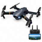 Foldable charcoal FPV quadcopter with matching controller and phone mount