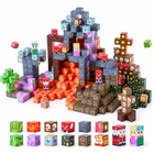 100-piece Dark Castle magnetic cube set in a white studio, full three-quarter view.