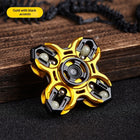 Aluminum Alloy Interactive Fidget Spinner EDC Stress Toy - Gold Black
