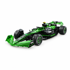 Kick Sauber C44 1:8 scale green and black F1 building-block model on a white studio background