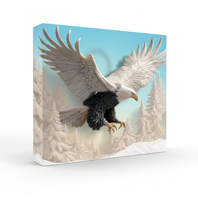 3D Carved Eagle Jigsaw Puzzle 1000 Pieces - Realistic Relief Art
