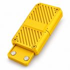 Yellow mechanical magnetic push-card fidget
