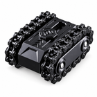 Black metal rotating tank fidget toy, horizontally flipped.