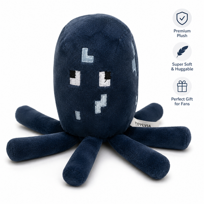 Minecraft Octopus Plush Toy – Soft Stuffed Game Character Doll