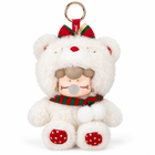 Rolife Nanci Christmas Bear Plush Pendant MN002 - Holiday Keychain & Charm - main white studio