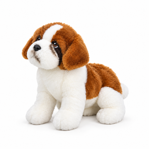 23CM Saint Bernard Dog Plush Doll Soft Stuffed Puppy Toy main angle