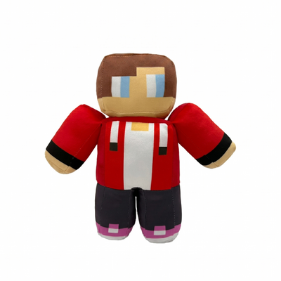 25cm PrestonPlayz Plush Toy - Minecraft Style Pixelated Gamer Stuffed Doll