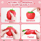 Strawberry , Strawberry Squishy Sensory Fidget Giant Jumbo Big Slow Rising Stress Ball Squeeze, view 5
