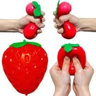 Strawberry , Strawberry Squishy Sensory Fidget Giant Jumbo Big Slow Rising Stress Ball Squeeze, view 6