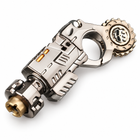 Shell-Ejecting Alloy Toy Pistol Mini Finger Spinner EDC, Titanium Steel finish
