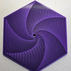 3D Printed Hexagonal Tower Fidget Kinetic Desktop Toy - Purple / Side Diameter 12cm