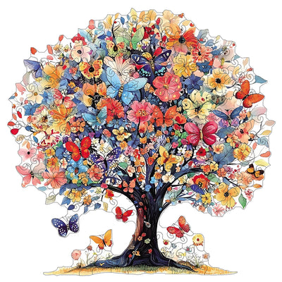 Monarch Canopy: Butterfly Tree Irregular Wooden Puzzle