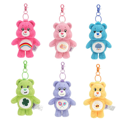 Care Bears Rainbow Plush Keychain | Kawaii Sound Doll Bag Accessory