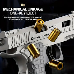 2011 model silver soft bullet toy gun with shell eject function