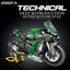 2088 piece technical super motorcycle building blocks model in green and black 1:5 scale display